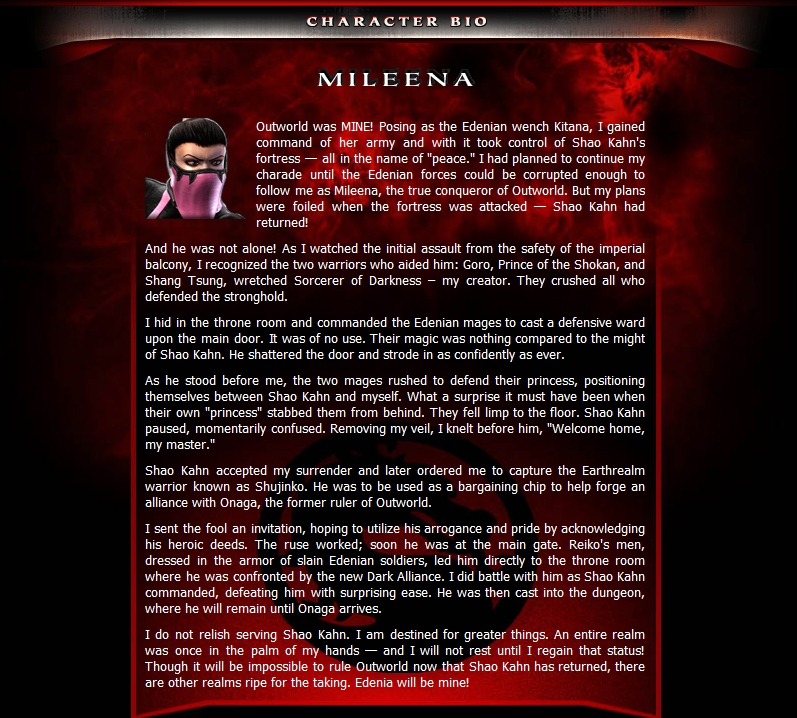 MKA Biographie Mileena