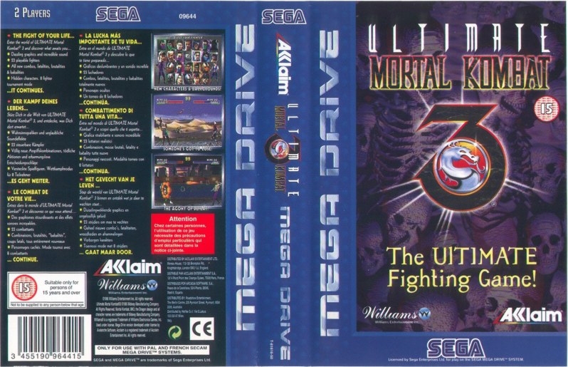 UMK3 Cover Mega Drive