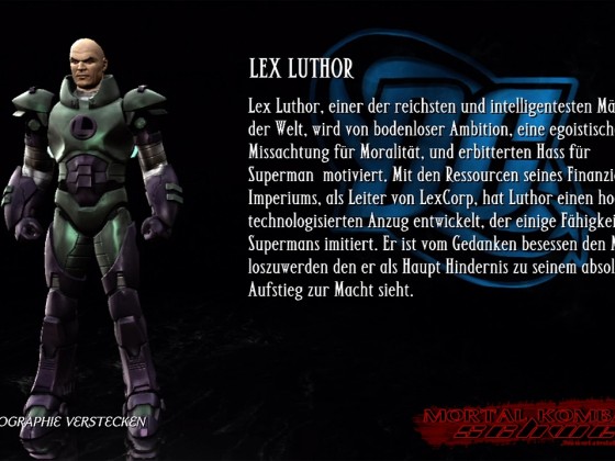 MKvsDC Biographie Lex Luthor