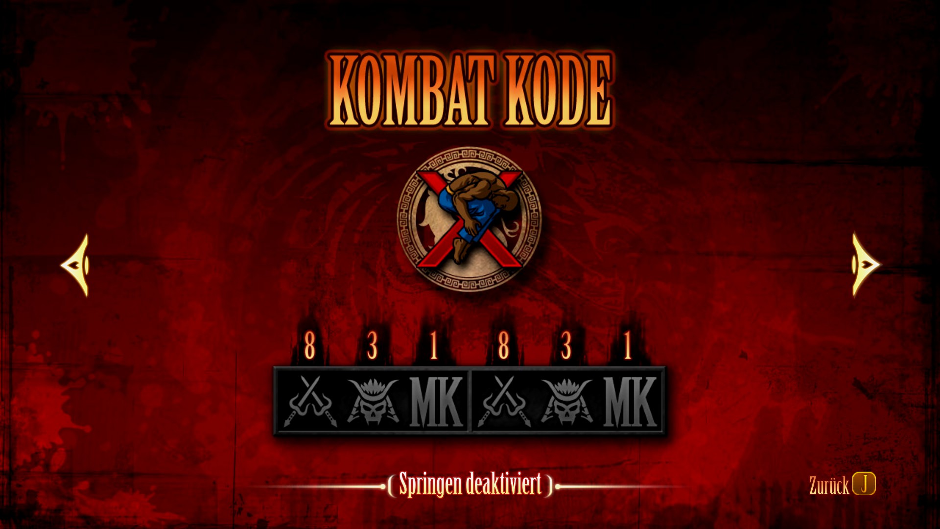 MK2011 Artwork Kombat Kode springen deaktiviert