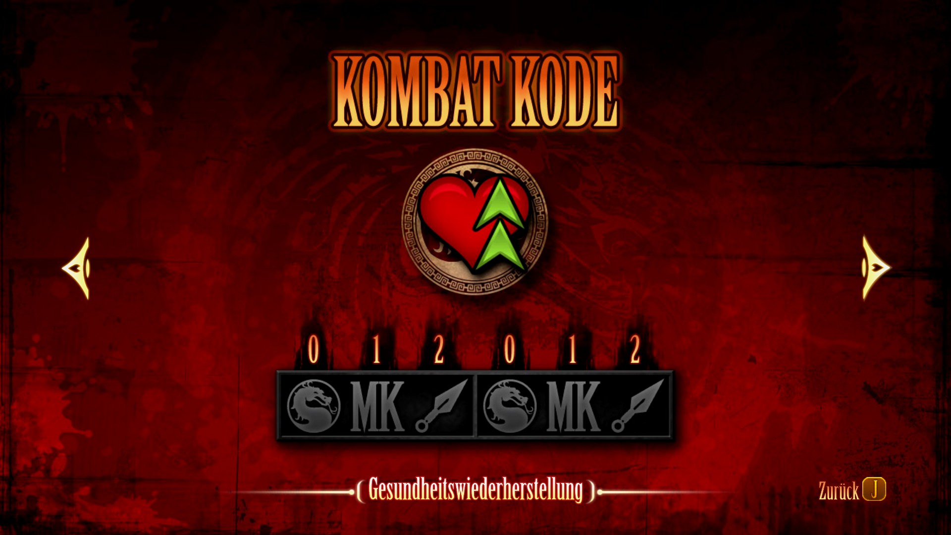 MK2011 Artwork Kombat Kode Gesundheitswiederherstellung