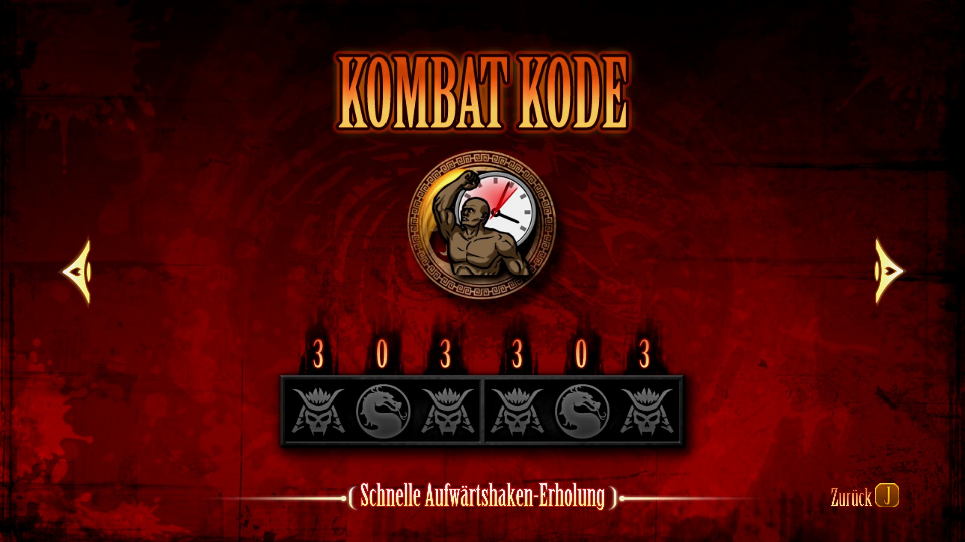 MK2011 Artwork Kombat Kode schnelle Aufwertshaken-Erholung