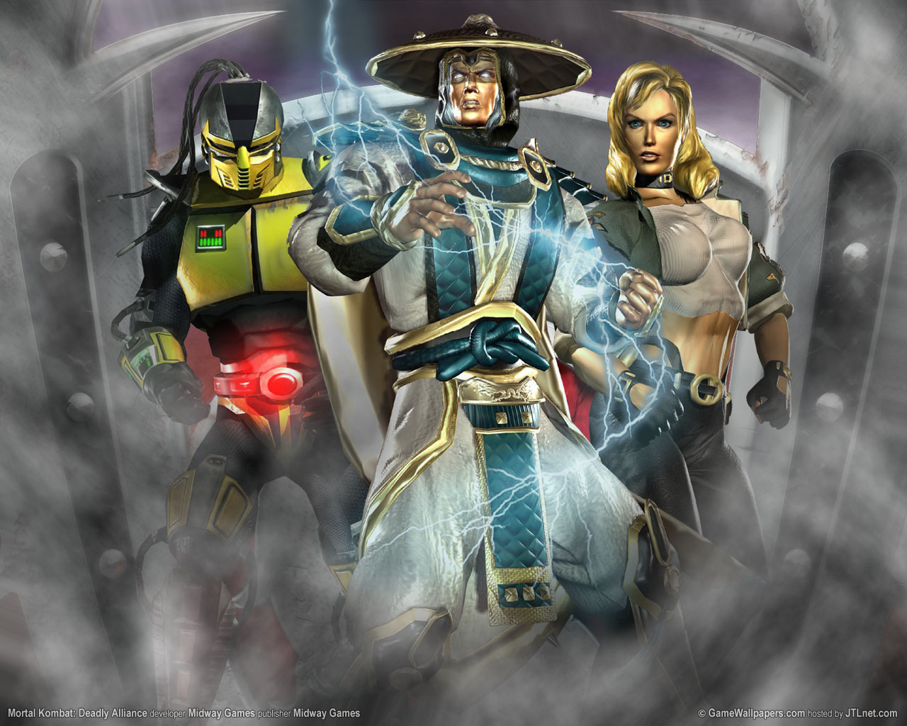 MK Deadly Alliance Wallpaper Raiden - Sonya - Cyrax