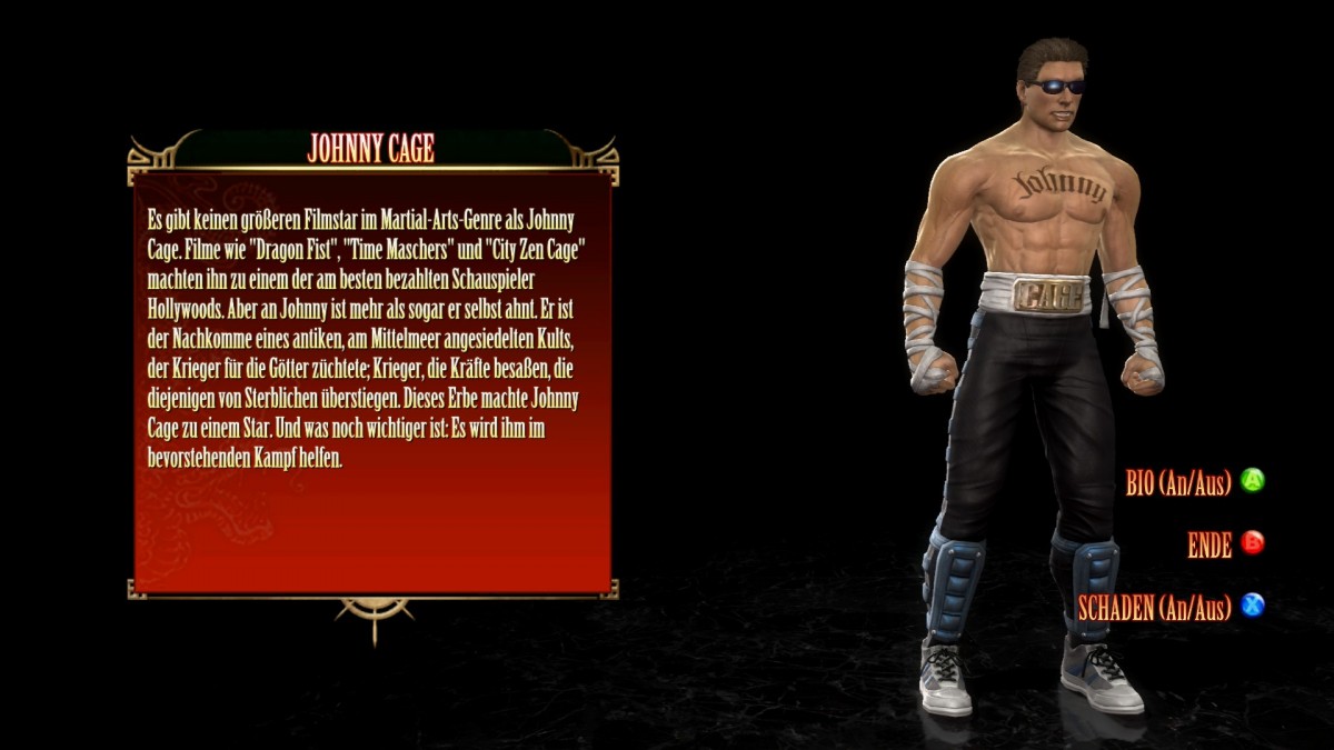 Johnny Cage 1 Biographie MK9