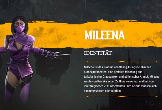 MK11 Mileena Biographie