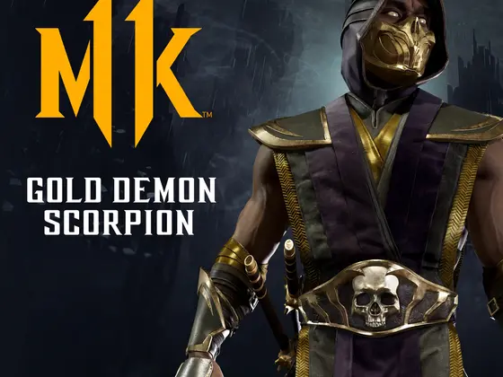 MK11 Scorpion Gold Demon Skin