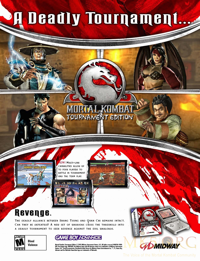 MK Tournament Edition Cover Back