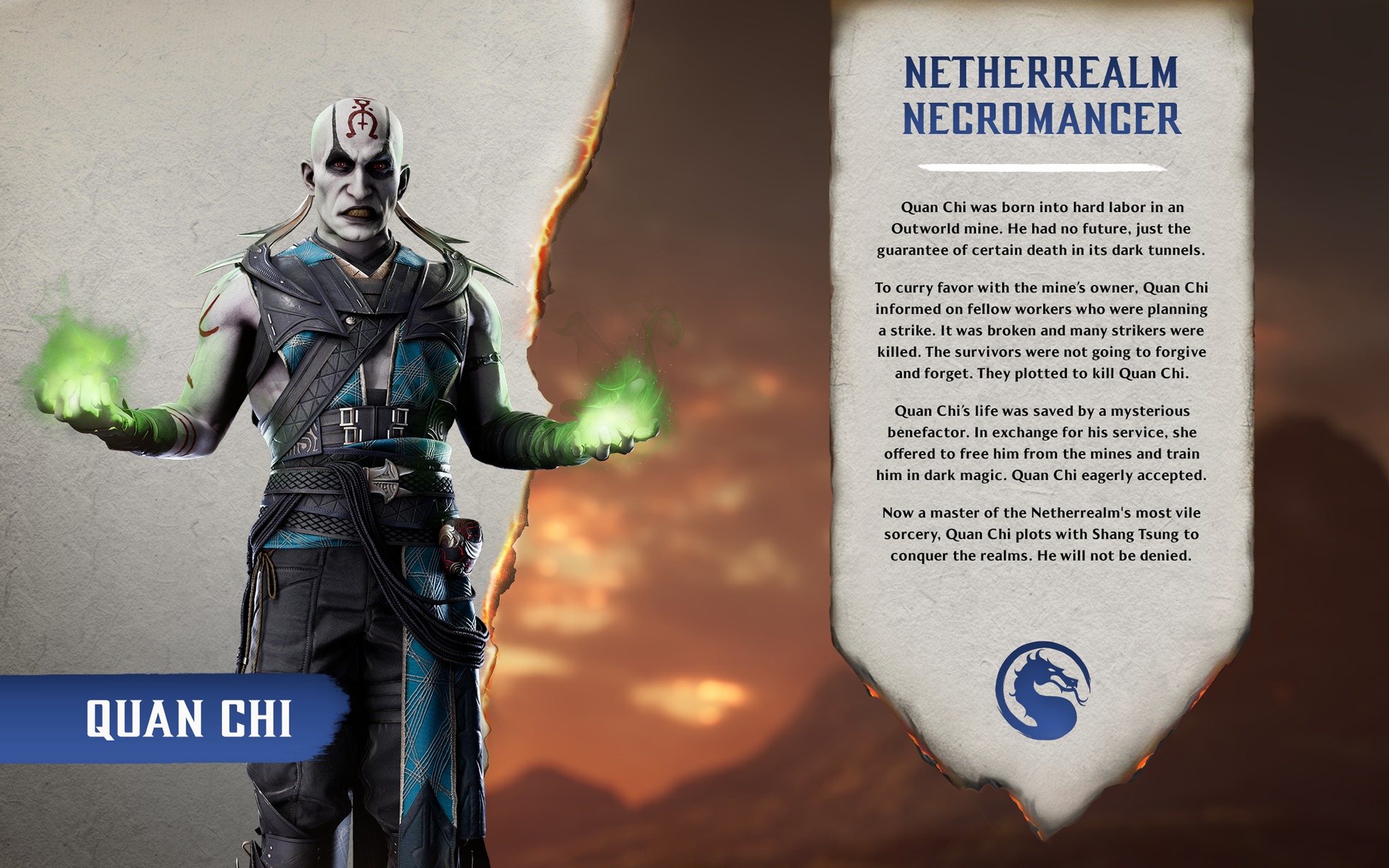 MK1 Quan Chi Biographie