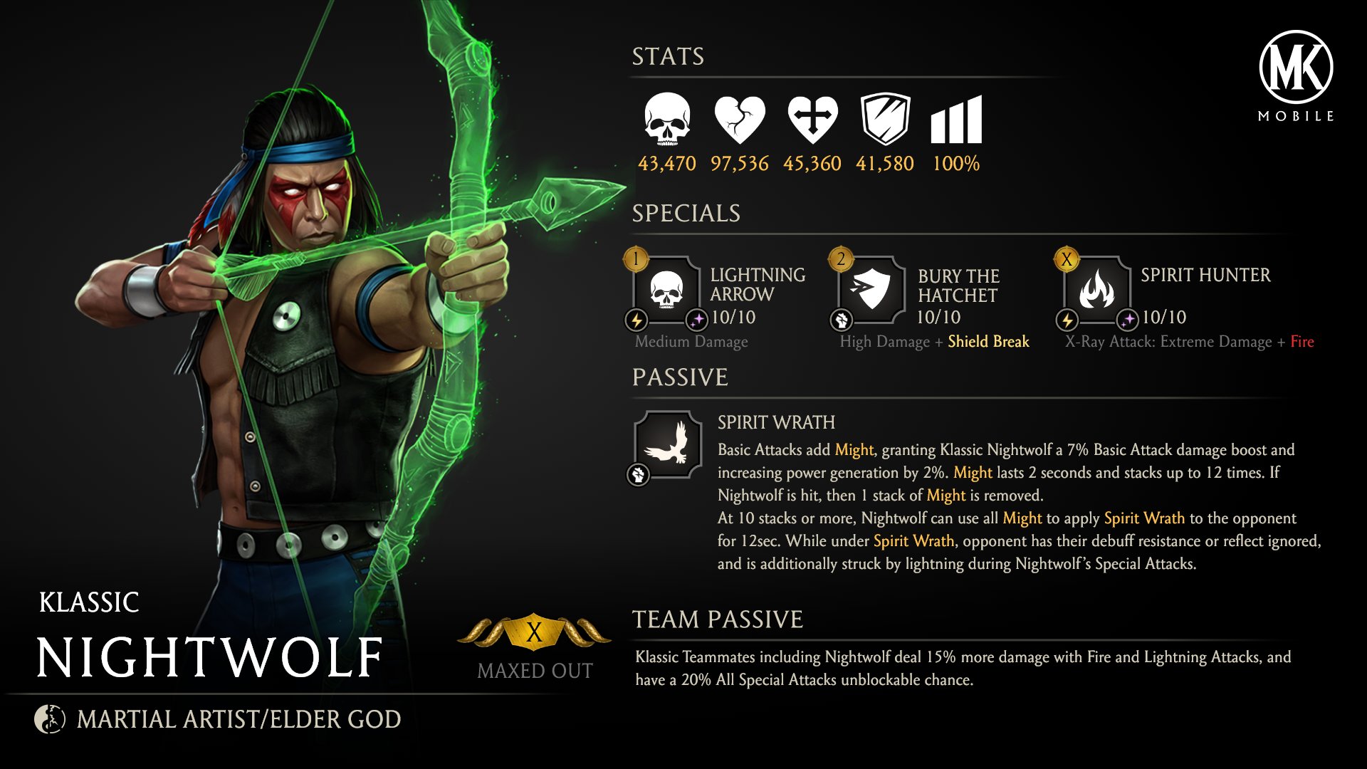 MKMobile Klassic Nightwolf Stats