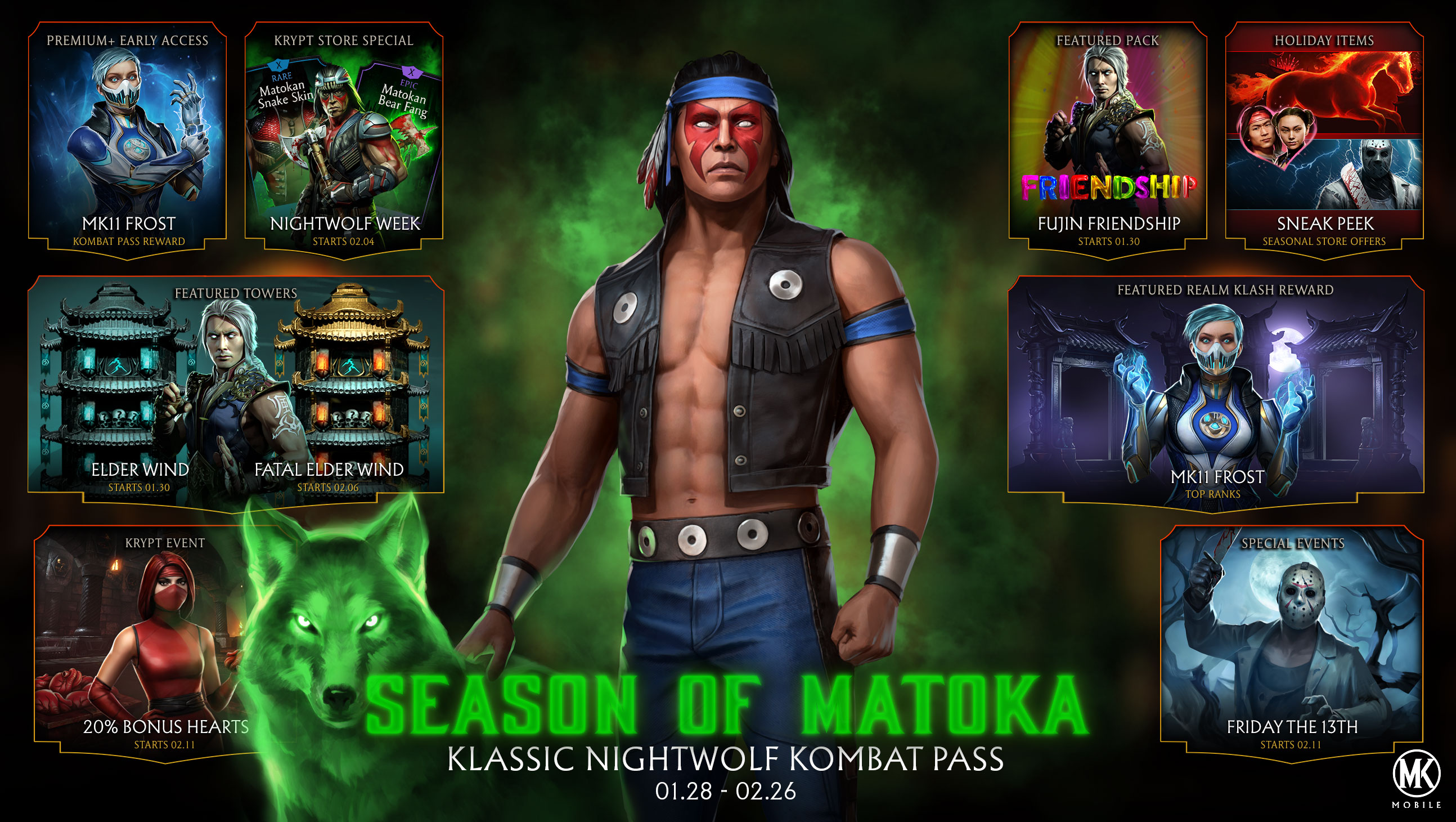 MKMobile Season of Matoka Nightwolf Skarlet Frost Fujin Jason